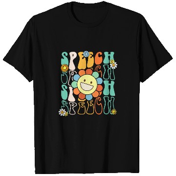 Discover Speech Therapy Retro Speech Language Pathologist Therapist 4 T-Shirts