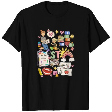 Discover Speech Therapist Slp Speech Teacher Doodle T-Shirts