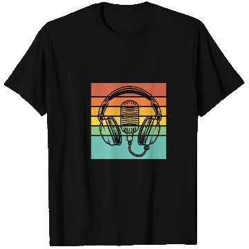 Discover vintages Singer Vocalist Musician Retro Microphone Headphone 7 T-Shirts