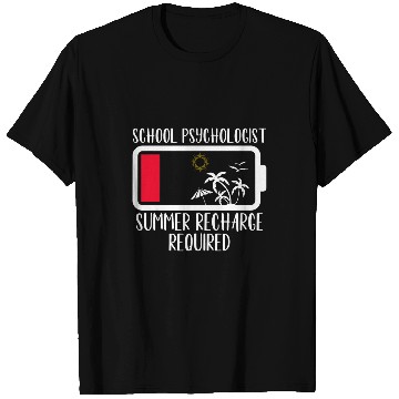 Discover School Psychologist Summer Recharge Required Psych Teacher T-Shirts