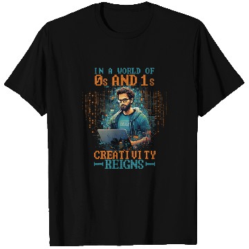 Discover Programming World Of 0s and 1s Software Developer T-Shirts