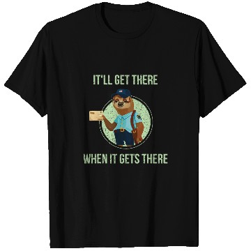 Discover Postal Worker Funny Sloth Mailman Mail Delivery Parcel T-Shirts