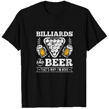 Discover Billiards Beer Pool Player Mens Billiard T-Shirts