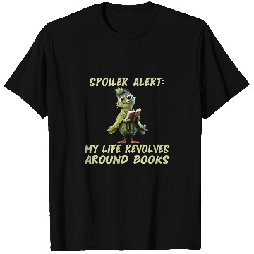 Discover Spoiler alert My life revolves around books Reading teacher T-Shirts