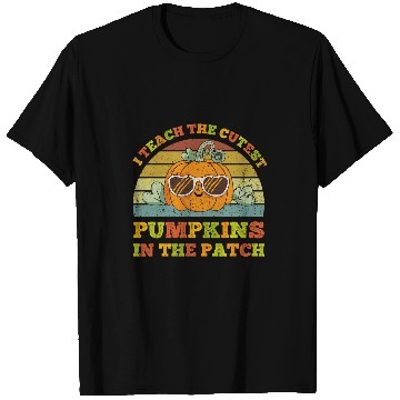 Discover I Teach The Cutest Pumpkins In The Patch Teacher Halloween 2 T-Shirts
