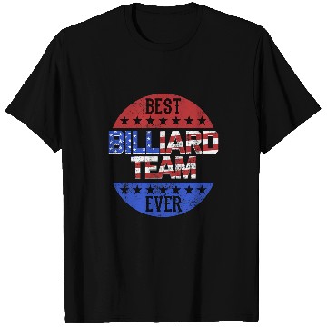 Discover Billiard Team Player Independence Day Patriotic USA Flag T-Shirts