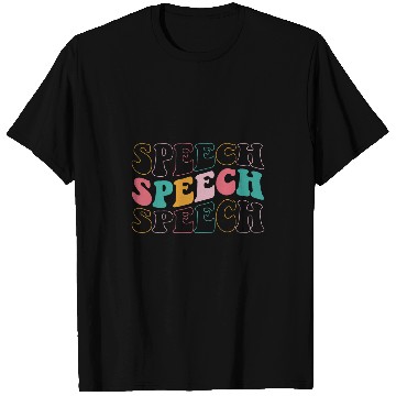 Discover Speech Therapy Speech Language Pathologist Therapist groovy 1 T-Shirts