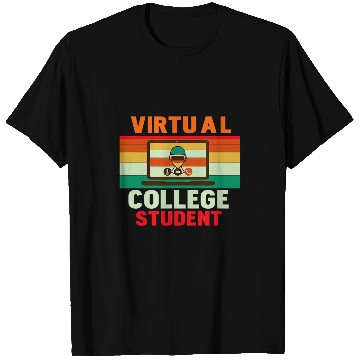 Discover Virtual College Student Colorful vintages Apparel T-Shirts
