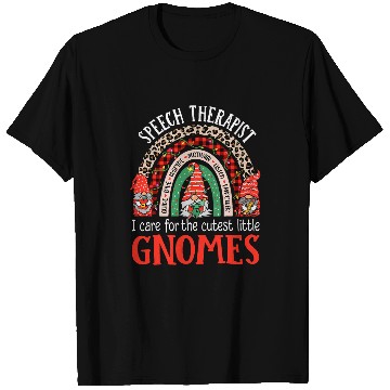 Discover Speech Therapy Gnomes Funny Christmas SLP Therapist T-Shirts