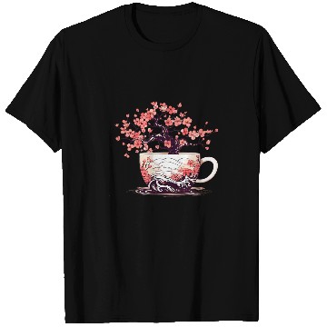 Discover Coffee Books And Cherry Blossoms Reading Tea 3 T-Shirts