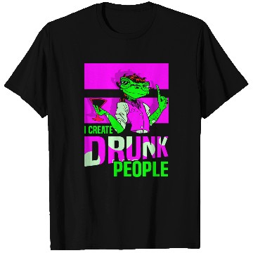 Discover I Create Drunk People Lizard Waiter Bartender Bartending T-Shirts