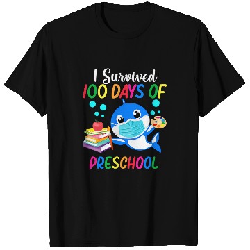 Discover I Survived 100 Days Of Preschool Teacher Student T-Shirts