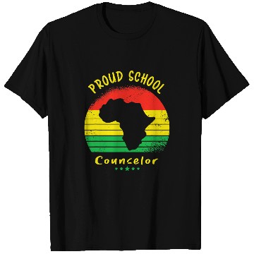 Discover Proud School Counselor Pride Black History Month Students T-Shirts