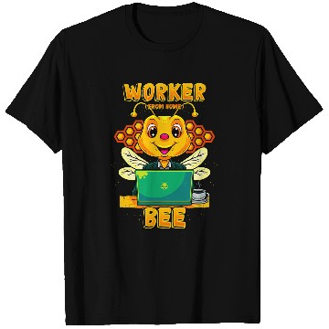 Discover Worker From homes Bee Tee Funny Telecommuter T-Shirts