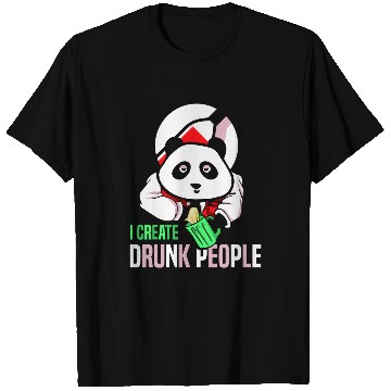 Discover I Create Drunk People Panda Waiter Bartender Bartending T-Shirts
