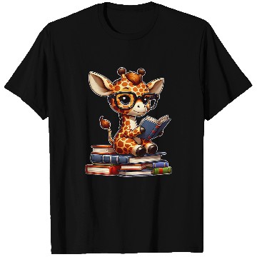 Discover Funny giraffe reading Bookworm Book Lovers T-Shirts