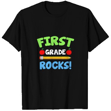 Discover First Grade Rocks Cool 1st Grade Teacher Appreciation T-Shirts