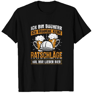 Discover Builder No Advice Beer Builder Construction Worker Construction T-Shirts