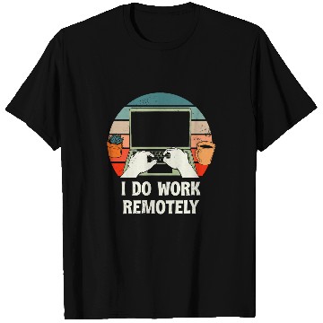 Discover I Do Work Remotely WFH Employee Work From homes Staff Boss T-Shirts