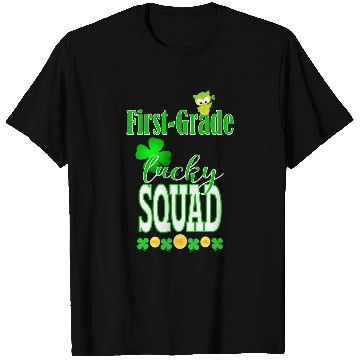 Discover St Patricks First Grade Teacher Student Cute Owl Squad T-Shirts