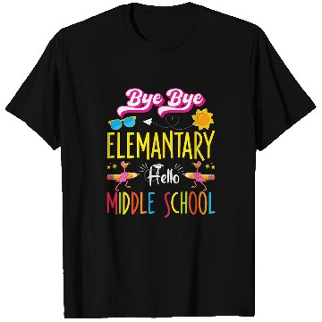Discover Flamingo Back to School Bye Elementary Hello Middle School T-Shirts