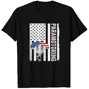 Discover USA Flag American Paramotor Pilot Paramotoring T-Shirts