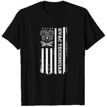 Discover US Flag Repairman HVAC Tech Technician HVAC T-Shirts
