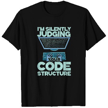 Discover Im Silently Judging Your Code Structure Game Engineer T-Shirts