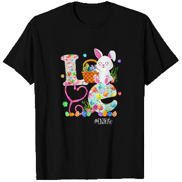 Discover stethoscope scrub cna nurses life easter day cute bunny eggs T-Shirts