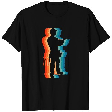 Discover Proud Construction Worker Papa Retro Vintage T-Shirts