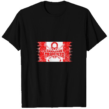 Discover Proud Canadian Trucker Crossed Stacks Trucking Canada Flag T-Shirts