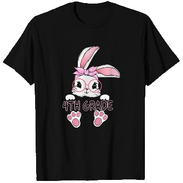 Discover Love Bunny 4th Grade Student Easter Spring Rabbit School T-Shirts