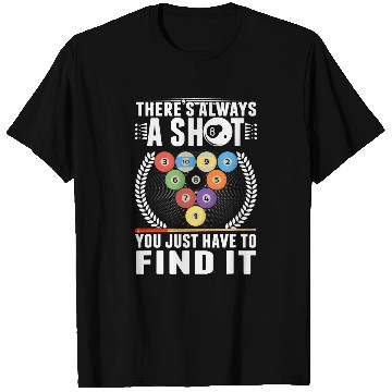 Discover Funny Billiard Strategy Joke Cue Snooker Pool Player T-Shirts
