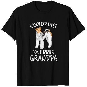 Discover worlds bests fox terrier grandpa 2dog lover T-Shirts