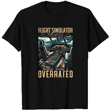 Discover Flight Simulator Aviation Console Pilot Flight Simulation 5 T-Shirts