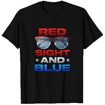 Discover Optometry 4th of July Optician Optometrist Red Sight Blue T-Shirts