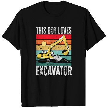 Discover Excavator Construction This Boy loves Excavator 1 T-Shirts