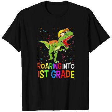 Discover Student 1st Grade Dinosaur TRexs Back To School T-Shirts