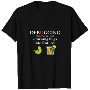 Discover Funny Debugging Definition Programmer Software Developer BL T-Shirts