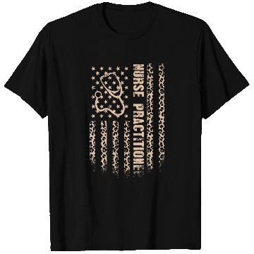 Discover nurses Practitioner American flag Leopard Print Stethoscope T-Shirts