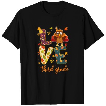 Discover love third grade happy fall yall autumn teacher student T-Shirts