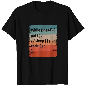 Discover While Eat Seep Code Programming Coder Programmer T-Shirts