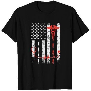 Discover nurses US American Flag Nursing Student America T-Shirts