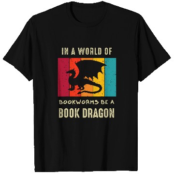 Discover Book Dragon Design Librarian Book Lovers T-Shirts