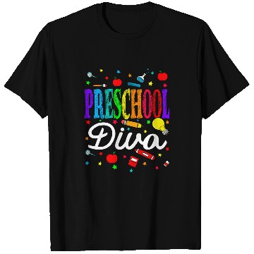 Discover Preschool Diva Back To School Teacher Student T-Shirts