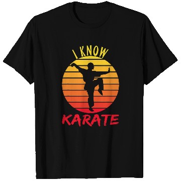 Discover I Know Karate Funny Karate Retro Sunset T-Shirts