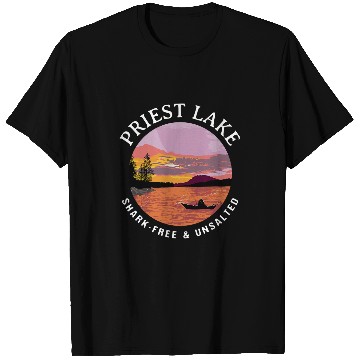 Discover Priest Lake Sharkand Unsalted Kayaking Sayings Kayak T-Shirts
