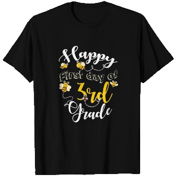 Discover Happy First Day Of 3rd Grade Bee Teacher Student Back School T-Shirts