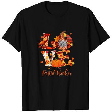 Discover Fall Leopard LOVE Gnome Postal Worker Thanksgiving T-Shirts