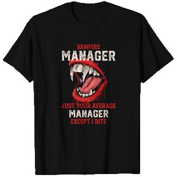 Discover Vampire Manager Halloween Boss Scary Employer Work T-Shirts